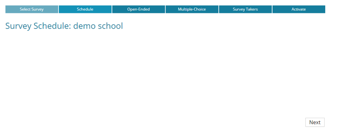 Survey Setup step 2 - snapshot review