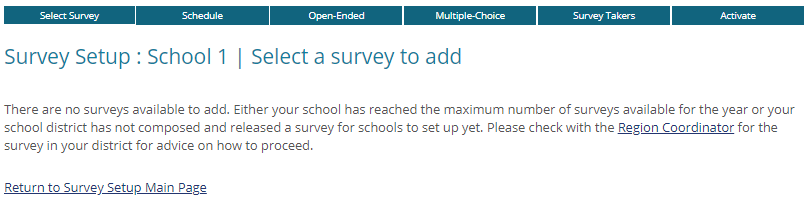 There are no available surveys to select